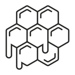 Honey Dipper icon, Honey symbol outline icon, editable vector illustration and transparent graphic element. Isolated on white background