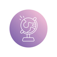 Globe icon vector stock illustration