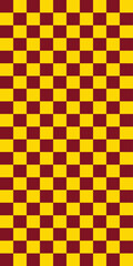 Rich Maroon and Golden Yellow Checkerboard Pattern Featuring a Balanced Square Tile Arrangement