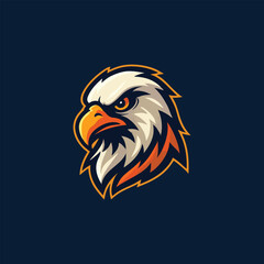 vector illustration eagle logo esport
