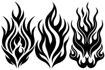 Tribal tattoo design features a black vector pattern with floral and swirl elements, showcasing tribal art for decoration