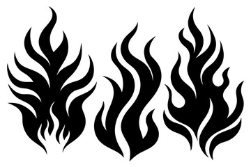 Fiery orange and red vector flames design illustration, a hot burning symbol of danger