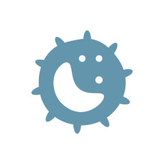 White blood cell icon. Blood cell vector illustration.