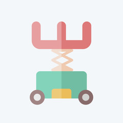 Icon Scissor Lift. related to Industry symbol. flat style. design editable