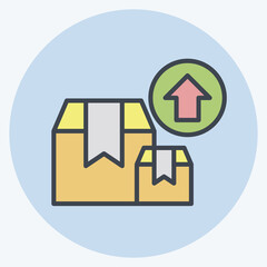 Icon Box. related to Industry symbol. color mate style. design editable