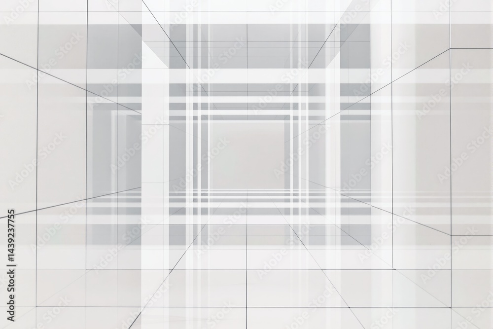 Poster futuristic abstract geometric background with light reflections.
