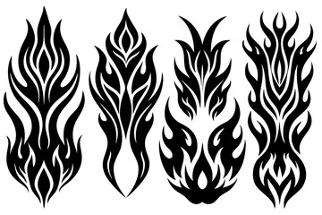 Tribal vector design with a black lion silhouette and floral tattoo pattern