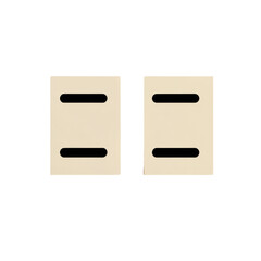 Isolated pair of minimalist cardholders with slot details against a plain backdrop