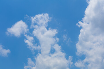 Beautiful Cumulus Clouds Against a Vibrant Blue Sky