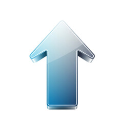 Shiny Upward Arrow Direction Sign Growth Symbol Progress Indicator