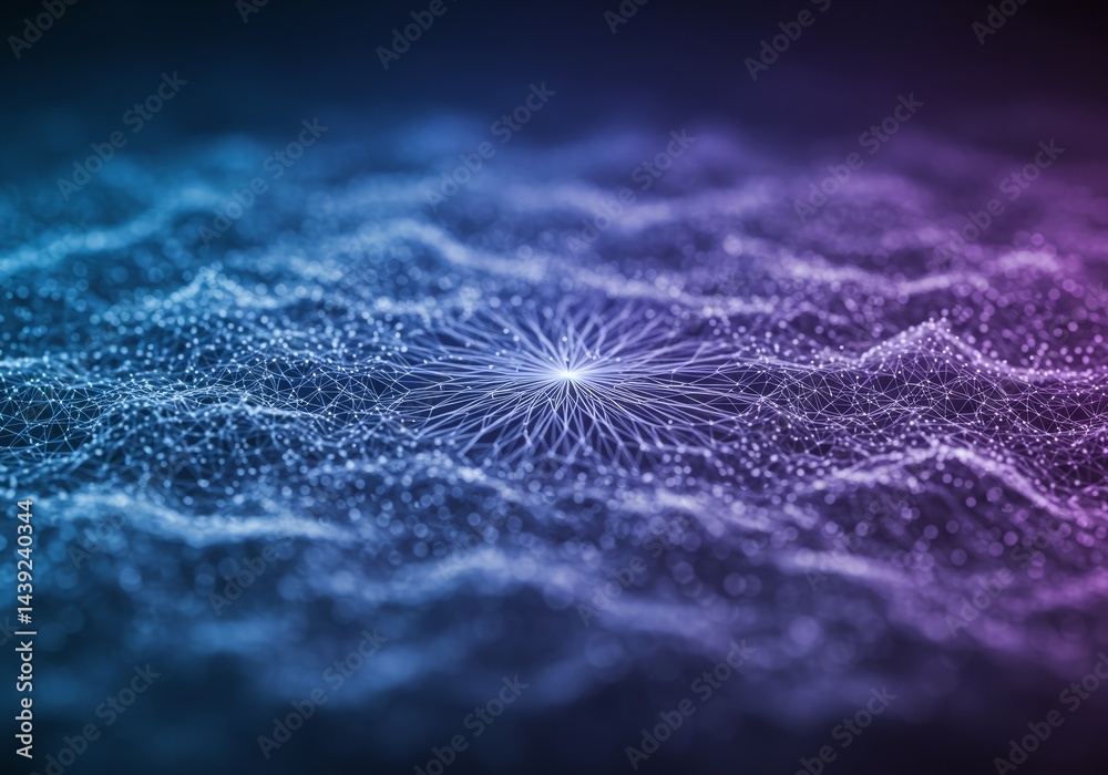 Poster abstract network connection structure with nodes and lines background
