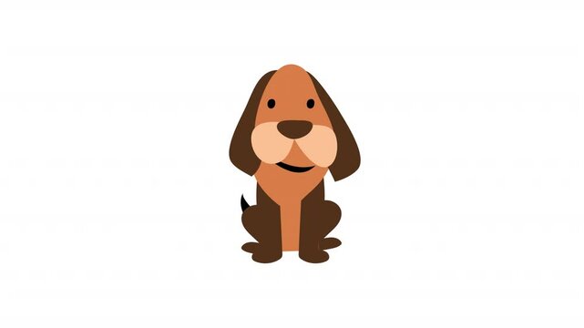 cute dog cartoon animation