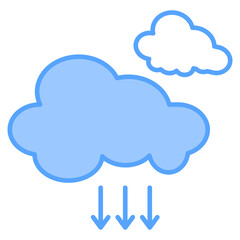 Carbon Emission Blue Icon