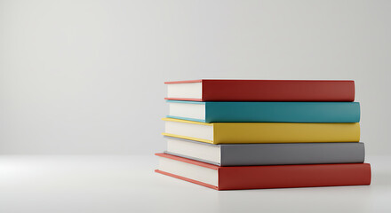 Stack of Colorful Books A Vibrant Image of Knowledge and Learning