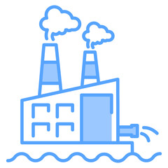 Pollution Blue Icon
