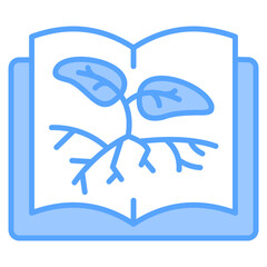 Environmental Education Blue Icon