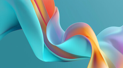 abstract colorful wave, 3D abstract shapes perfect for luxury tech brands, startup apps, wellness products, and modern creative agencies