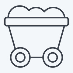 Icon Coal. related to Industry symbol. line style. design editable