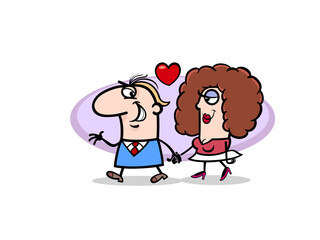 Animated Couple in Love A Cartoon Romantic Relationship Character