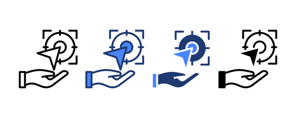 Goal Icon set multiple style collection