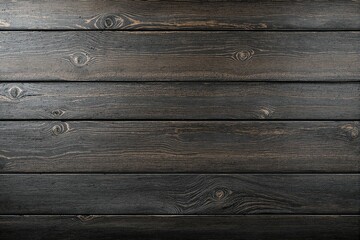 Fototapeta premium Dark wooden planks background with natural wood grain texture.