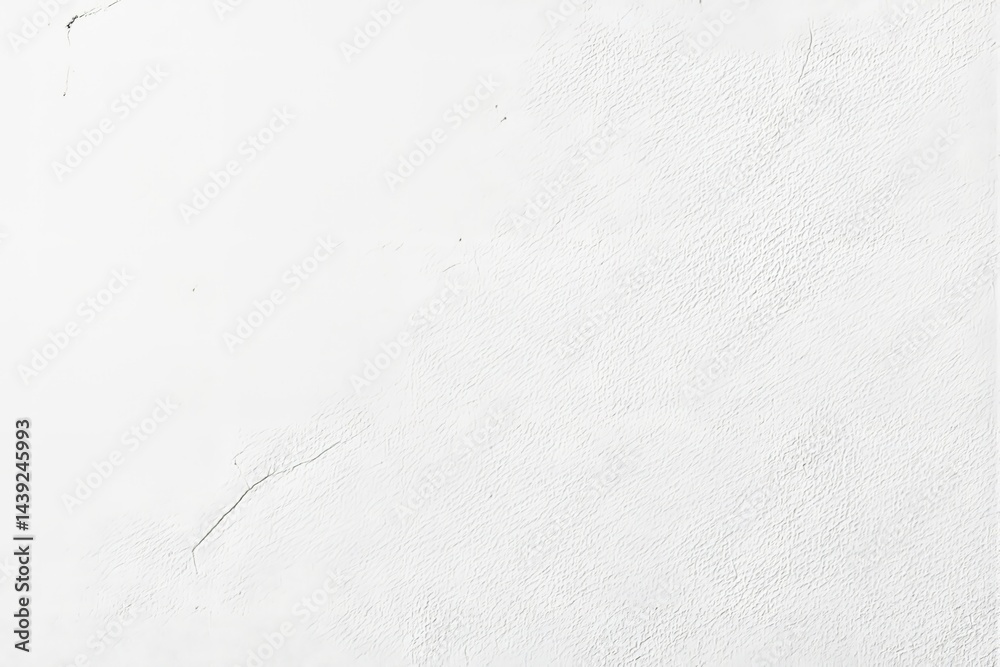 Poster white textured plaster wall background with subtle cracks.