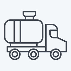 Icon Gas Truck. related to Industry symbol. line style. design editable
