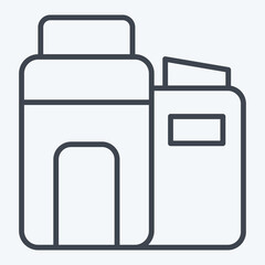 Icon Eco Factory. related to Industry symbol. line style. design editable