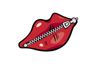 Zip Your Lip Metaphorical Phrase About Keeping Secrets