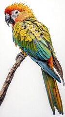 Fototapeta premium exotic parrot species isolated on white background Vibrant