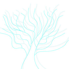 transparent background with blue lightning and white smoke. 