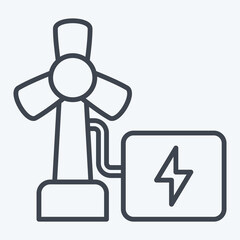 Icon Renewable Energy. related to Industry symbol. line style. design editable