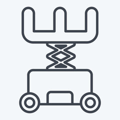 Icon Scissor Lift. related to Industry symbol. line style. design editable
