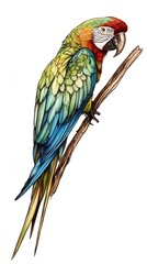 Obraz premium exotic parrot species isolated on white background