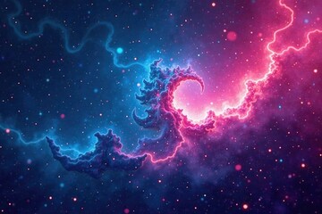 Abstract swirling nebula texture, ideal for website header , nebula, space, red