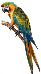 Fototapeta premium exotic parrot species isolated on white background