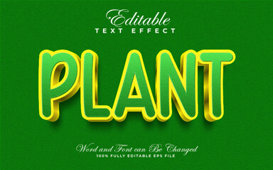 Plant editable text effect in colorful and textured style