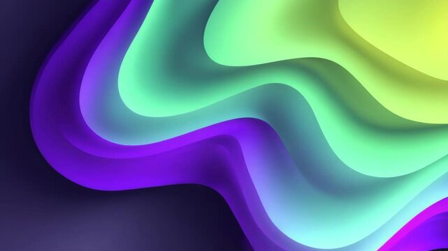 Colorful abstract wave pattern fills the background with vibrant hues of purple, green, and yellow, creating a captivating visual experience