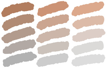 もこもこざらつき茶灰系グラデ素材カラーセット © Makidas