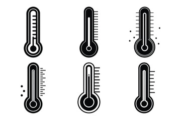 Thermometer showing the temperature . Thermometer icon set vector illustration design white background