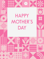 Pink Mothers Day Greeting Poster