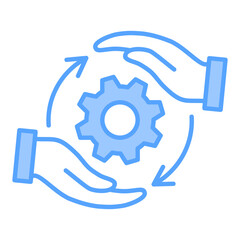 Change Management Blue Icon