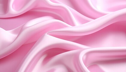 Fototapeta premium Elegant Pink Silk Fabric Draped Softly Luxurious Texture Background