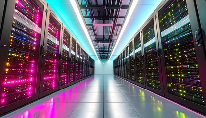 Fototapeta premium The server room is a beacon of modern innovation. 