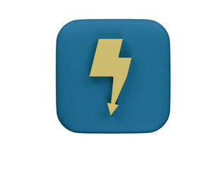 Obraz premium electricity icon 3d illustration render