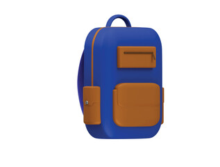 school bag icon 3d illustration render