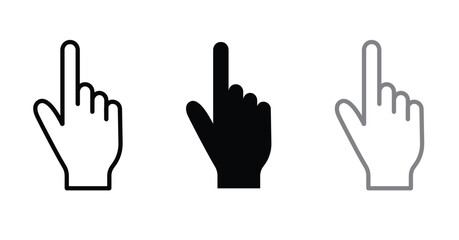 Hand icon. finger pointer icon illustration