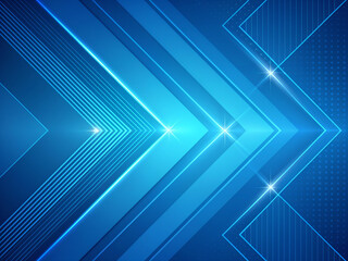 Obraz premium abstract techno background with blue lines . Generative AI