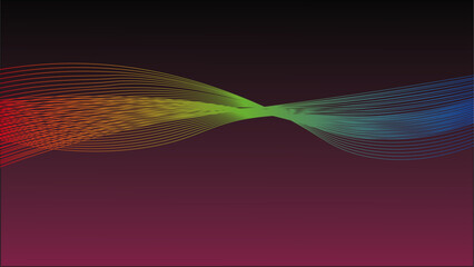 Fototapeta premium Vibrant dynamic wave background in modern style