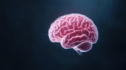 Obraz premium Detailed illustration of glowing brain, showcasing neural connections and intricate structures